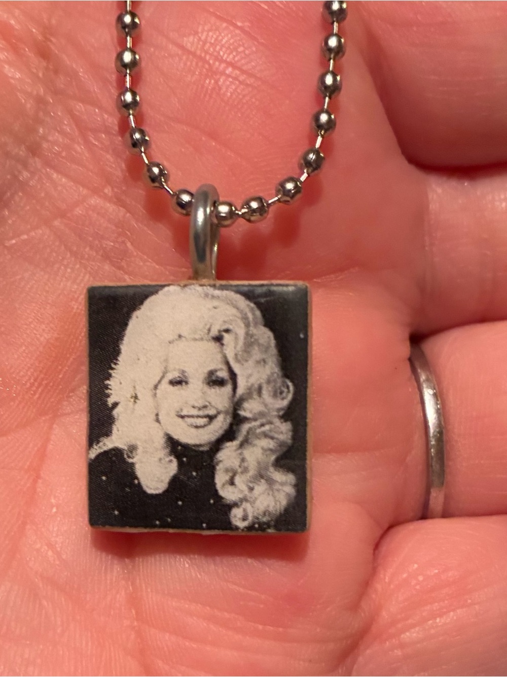 2/$12,4/$20 Dolly Parton Scrabble Necklace